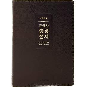 개역한글 큰글자 성경전서 중단본 색인 무지퍼 PU H72WM 다크브라운
