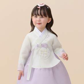 더예한복 여아용 888 보라당의 한복세트