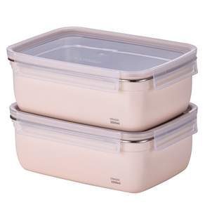 스텐락 아르떼 블라썸 컬러도장 밀폐용기 직사각 8호 2.6L