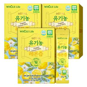 WHOLELIFE 유기농 레몬즙 14p, 280g, 3개 - 기타건강즙