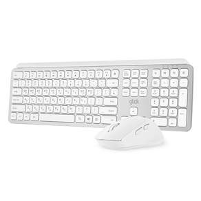 지클릭커 OFFICEPRO 인체공학 펜타 무선 키보드 + 무소음 마우스 세트