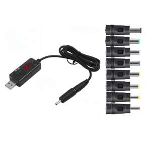 오토크루 5V to 9V 12V 승압 전원 컨버터 USB 케이블 + DC젠더 8종 세트 AC-TL84