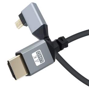 컴스 마이크로 HDMI 변환 스프링 케이블 HDMI M to Micro HDMI M 4K 60Hz UHD 꺾임형 BD846