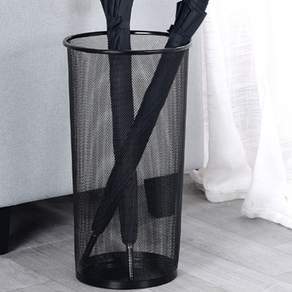 앞날창창 철제 스탠드 업소용 가정용 현관 우산꽂이, 블랙, 1개