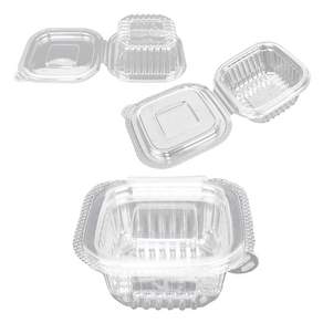 블룸엣홈 PET 사각 일체형 원터치 소스컵 반찬용기 소 7.5 x 7.5 x 3 cm