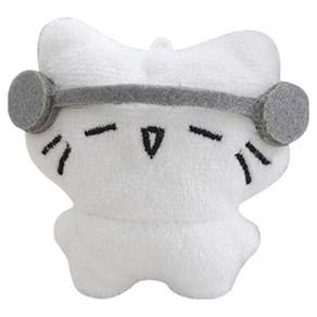 다다랜드 힙 고양이 키링, 7.5cm, 헤드셋 고양이, 1개