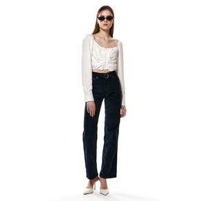 이십칠와이 여성용 Midrise Navy corduroy pants MW-C002