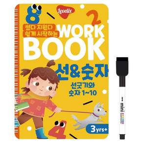 레벨릭스 썼다 지웠다 쉽게 시작하는 워크북 선 & 숫자