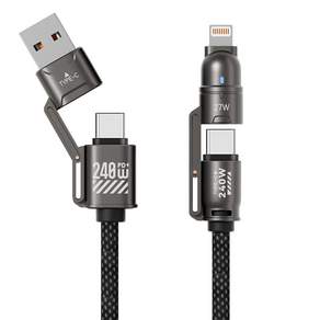 라이노핏 4 in 1 초고속충전 아이언 케이블 240W