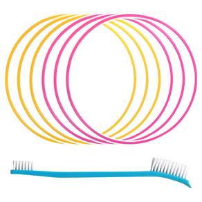 깔끔왕 실리콘 식판뚜껑 고무패킹 교체키트 4mm 2종 + 세척솔 세트