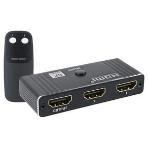 컴스 HDMI 양방향 스위치 분배기 8K 60Hz + 수동 전환 리모컨