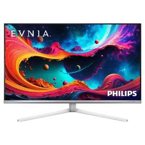 필립스 4K UHD 에브니아 OLED 240 게이밍 USB C 무결점 모니터 화이트