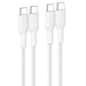 벨킨 C타입-C타입 240W 브레이디드 고속 충전 케이블 CAB025fq2MWH2PK