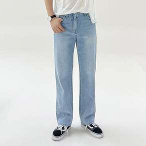아도르클래식 남성용 427 롱 세미 와이드 프리미엄 코튼 데님 청바지