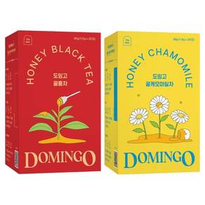 도밍고 꿀홍차 1.5g x 20p + 꿀캐모마일 1.3g x 20p 세트