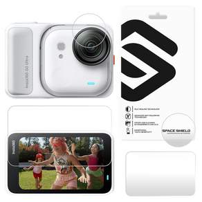 스페이스쉴드 인스타360 GO Ultra 호환 아머 플렉스 액션캠 렌즈 액션팟 스크린 보호 필름 2종 x 2p 세트