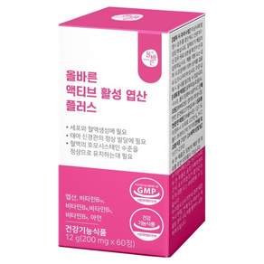 올바른건강식품 액티브 활성 엽산 플러스 12g