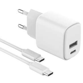 울트라부스트 25W PD / PPS 2포트 초고속 충전기 + C to C 케이블 세트