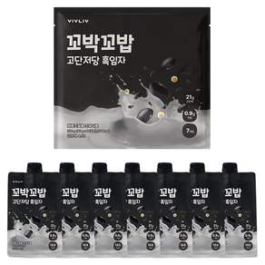 꼬박꼬밥 고단저당 단백질 쉐이크 흑임자맛 7p