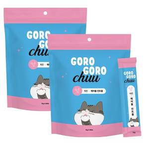 gorogoro 고양이 치킨 헤어볼 컨트롤 짜먹는 간식 30p