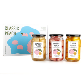 클래식농원 복숭아 병조림 황도 490g + 핑크 490g + 백도 490g 선물세트