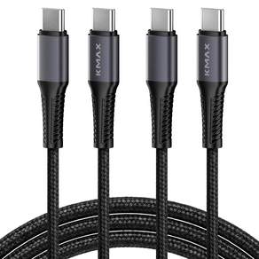 케이맥스 100W 메탈패브릭 C-C타입 초고속 충전 케이블