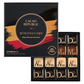 카카오리퍼블릭 벨기에 로우슈가 초콜릿 선물 세트 80g