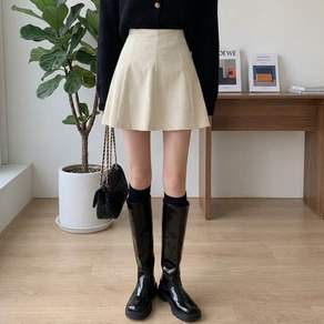 언헤브 여성용 플레어 A라인 미니스커트
