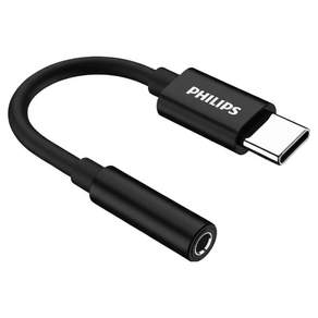 필립스 C타입 3.5mm 이어폰 변환 젠더 오디오 AUX 헤드셋 마이크 연결잭 DAC 칩 내장