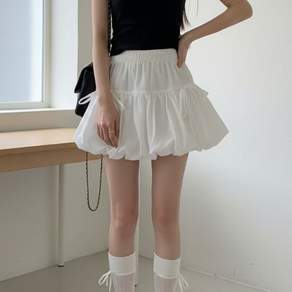 언헤브 여성용 스트링 벌룬 미니 스커트