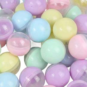 마메 가챠 머신용 뽑기 캡슐 마카롱 반투명 45mm 50p 세트