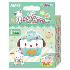 아모스 산리오 포차코 디저트 4색 미니클레이