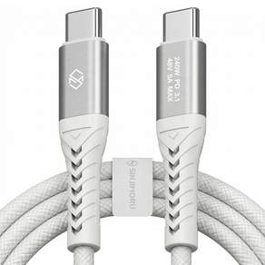 신지모루 240W 초고출력 C타입-C타입 우븐 PRO PD3.1 초고속 충전 케이블 + 단자 보호캡 + 케이블 스트랩