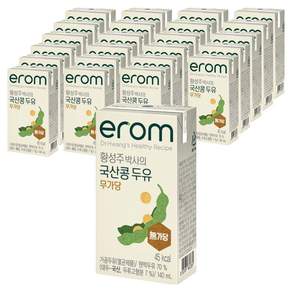 이롬 황성주 박사의 국산콩 두유 무가당, 190ml, 16개 - 두유