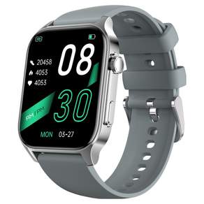 와피크 웨어러블 통화 수신 알림 GPS 운동 블루투스 스마트워치 X5S, 실버, 4.8cm, GPS + 블루투스
