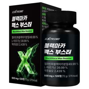 익스트림 블랙마카 맥스 부스터 72g, 1개, 120정
