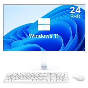 디클 2025 올인원 PC 셀러론 인텔 12세대, 화이트, CUP-A24S1 N95, 256GB, 16GB, WIN11 Home