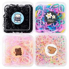 메르시밴드 미니 머리끈 고무줄 200p x 4종 세트