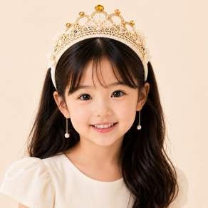 메르시밴드 글리터 티아라 귀걸이 헤어밴드
