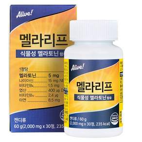얼라이브 식물성 멜라토닌 멜라리프 60g