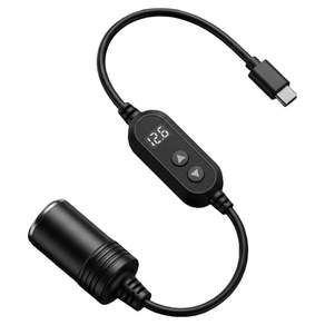 오토크루 USB-C PD 12V 시거잭 변환 케이블 차량용 컨버터 36W AC-TL97, 1개, 1구