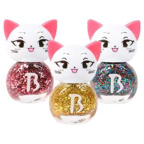 엔비베베 키즈네일 고양이 블링핑 L 4ml x 3종 선물세트