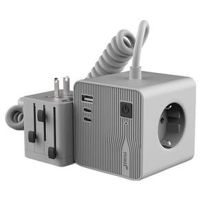 번개표 4구 3포트 C타입 USB 고속 여행용 큐브 멀티 어댑터