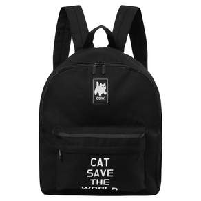 CAT SAVE THE WORLD 여성용 하니 레터링 로고 백팩