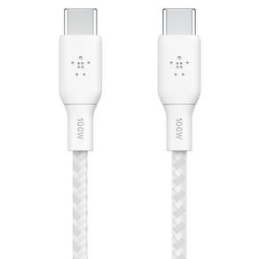 벨킨 부스트업 브레이디드 C-C타입 100W PD 초고속 충전 케이블 CAB014bt3MWH