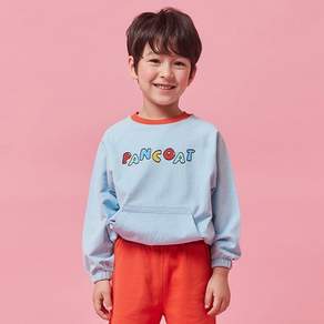 팬콧 아동용 페인팅 로고 포켓 오버핏 맨투맨