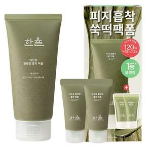 한율 어린쑥 클렌징 흡착 팩폼 120ml + 15ml x 2p 세트