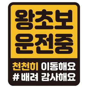 루키마켓 특허 자국없는 리무버블 탈부착 스티커 초보운전 스티커 자석