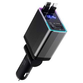 오토크루 LED 쿼드로 120W 멀티 시거잭 차량용 고속 충전기