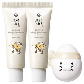 조선미녀 춘식이 콜라보 맑은쌀 선크림 50ml x 2p + 기획 스트레스볼 세트